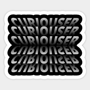 Curiouser and Curiouser Spinning Reflection Sticker